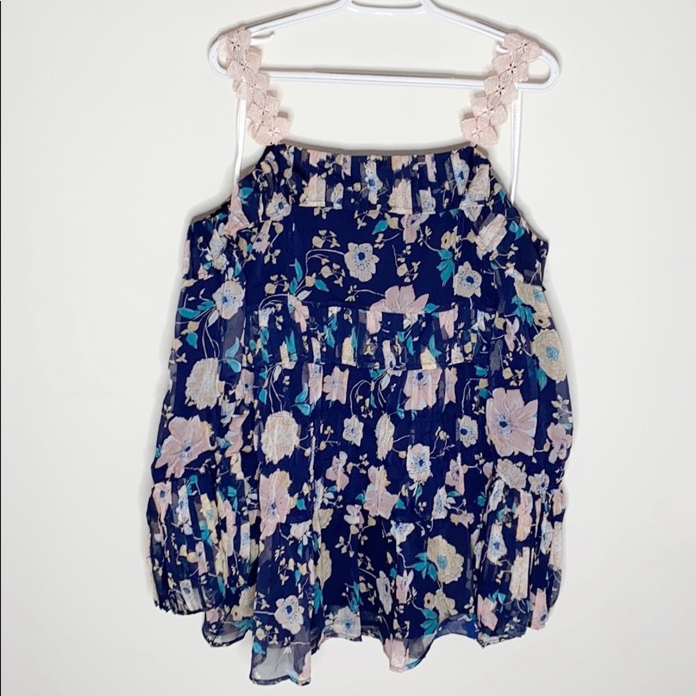 Foxiedox Brylee cold shoulder floral mini dress size L - Picture 4 of 16
